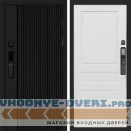Входная дверь  Smart (Смарт) Твист Блэк (Black) Классика белое дерево