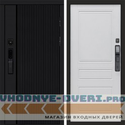 Входная дверь  Smart (Смарт) Твист Блэк (Black) Классика Белый матовый