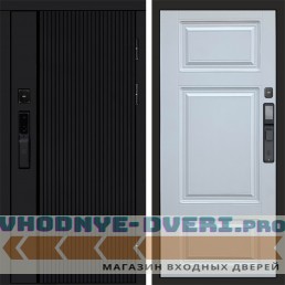 Дверь  Termo Door  Smart (Смарт) Твист Блэк (Black) Лион Белый софт