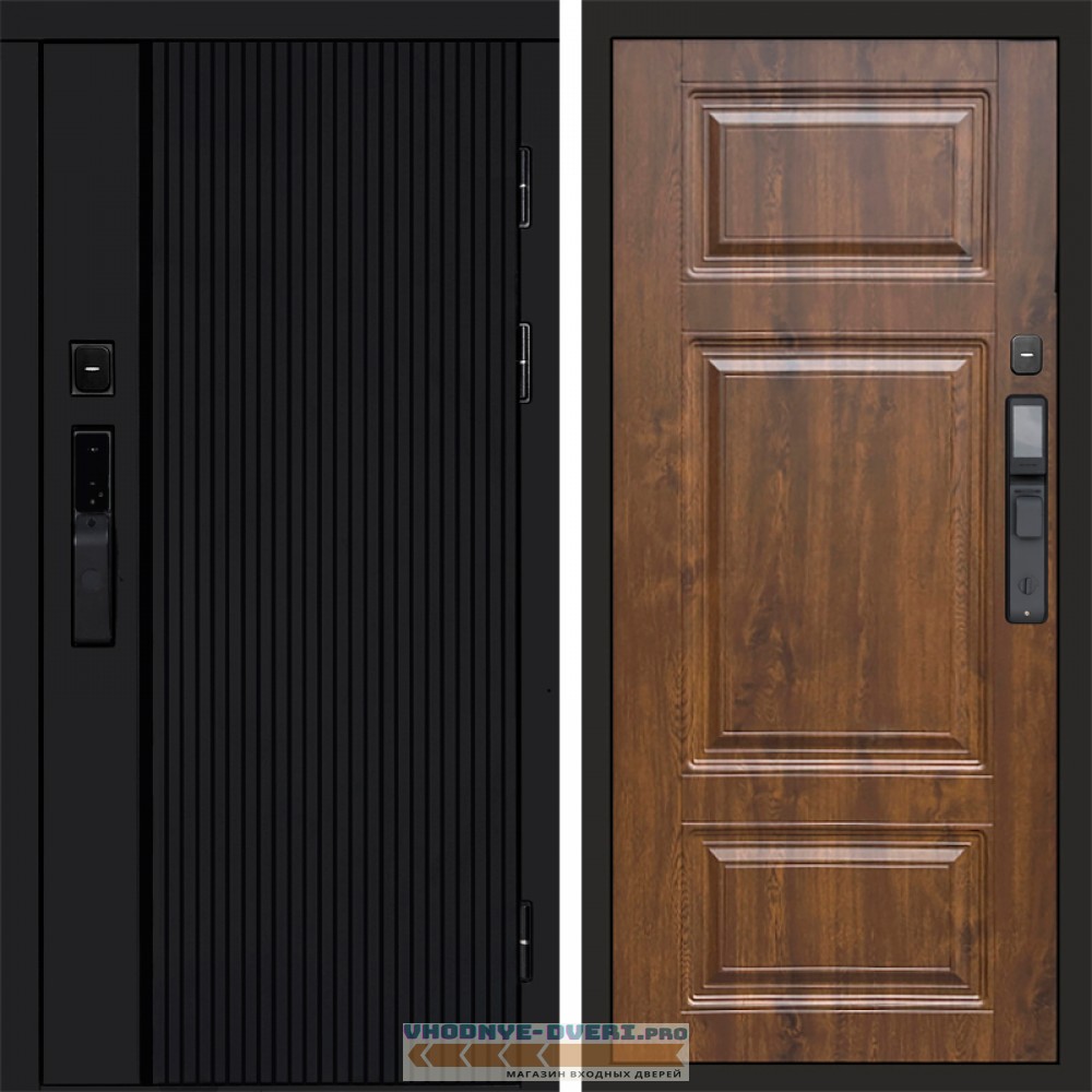 Дверь  Termo Door  Smart (Смарт) Урбан Блэк (Black) Лион Дуб