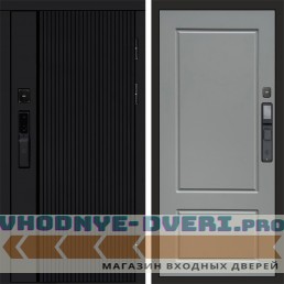 Дверь входная Termo Door  Smart (Смарт) Твист Блэк (Black) Марсель Grey софт