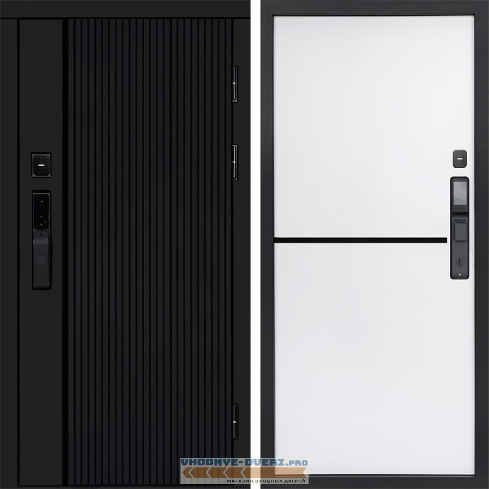 Входная дверь  Smart (Смарт) Твист Блэк (Black) Нео White