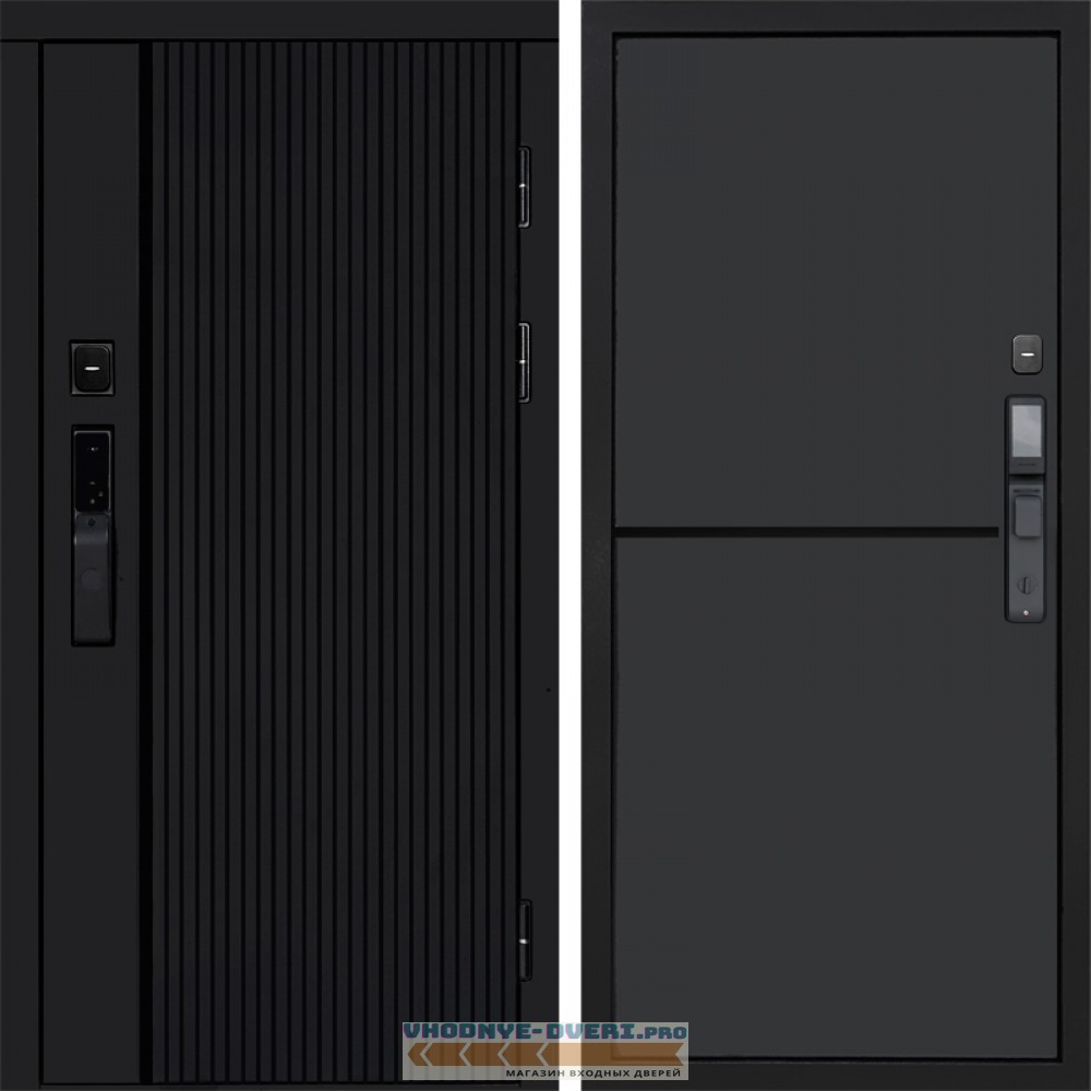Входная дверь  Smart (Смарт) Твист Блэк (Black) Нео Графит