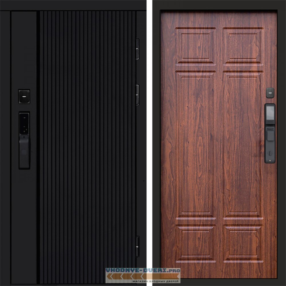 Входная дверь  Smart (Смарт) Твист Блэк (Black) Премиум орех