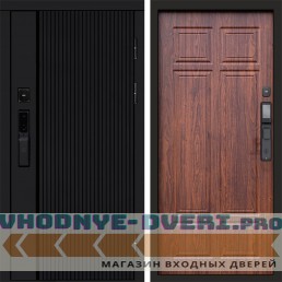 Входная дверь  Smart (Смарт) Твист Блэк (Black) Премиум орех