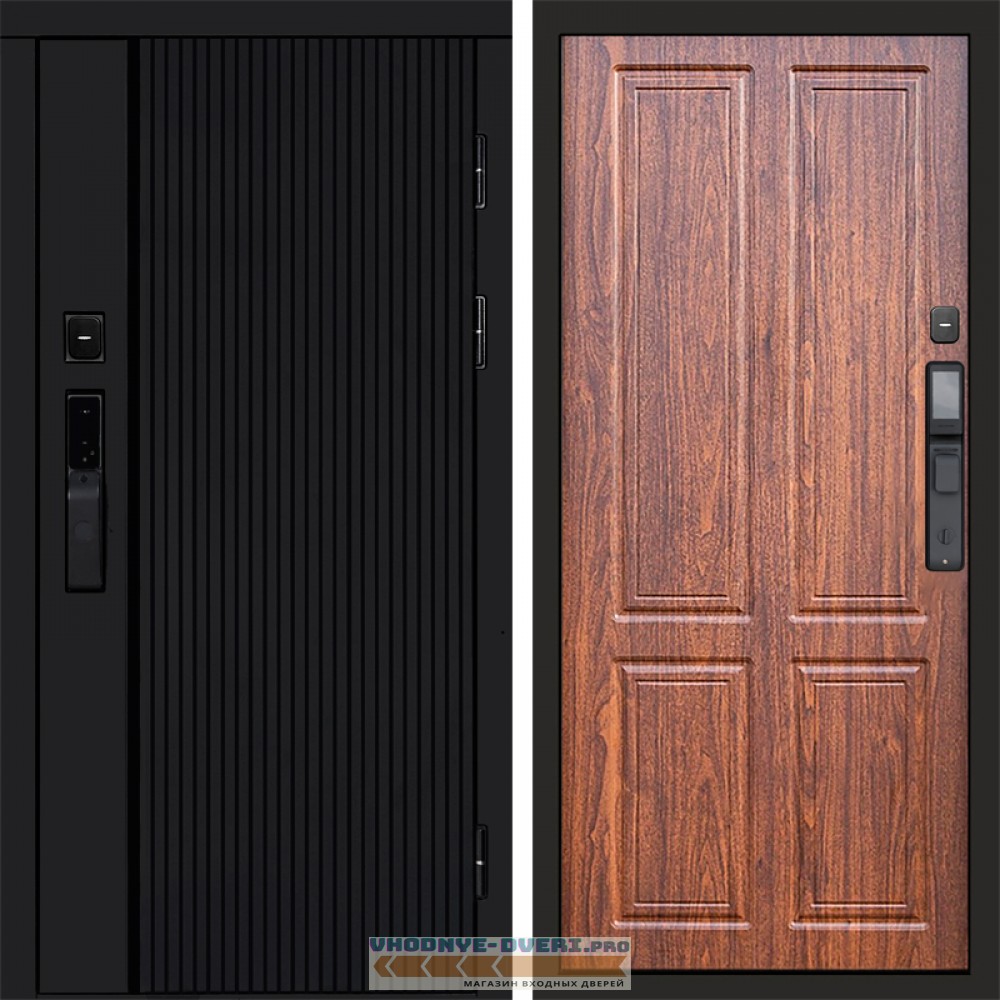 Входная дверь  Smart (Смарт) Урбан Блэк (Black) Стандарт орех