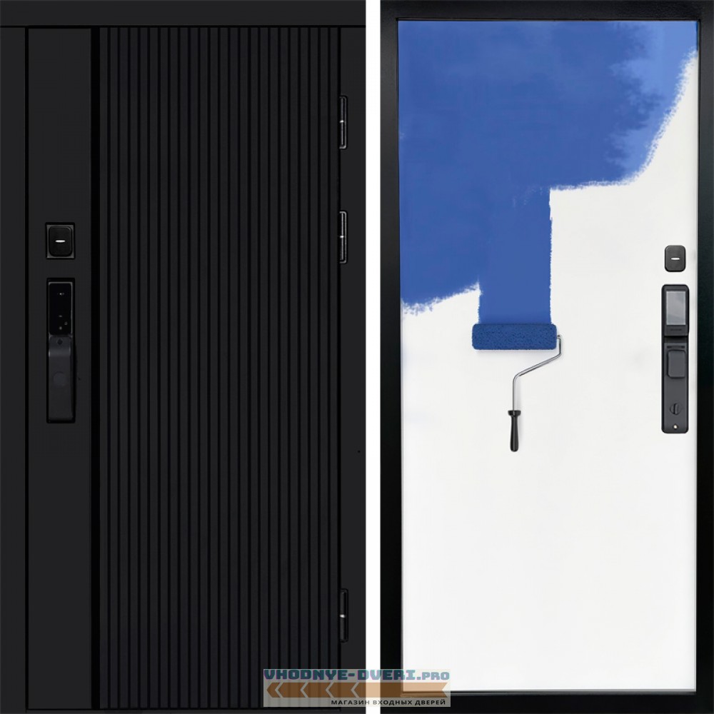 Дверь  Termo Door  Smart (Смарт) Урбан Блэк (Black) панель под покраску