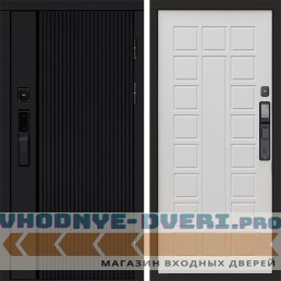 Входная дверь  Smart (Смарт) Урбан Блэк (Black) Престиж белый матовый