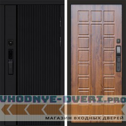 Входная дверь  Smart (Смарт) Твист Блэк (Black) Престиж дуб