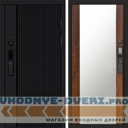 Входная дверь  Smart (Смарт) Урбан Блэк (Black) Зеркало 27 дуб