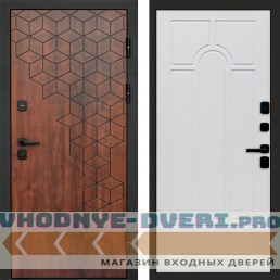 Входная дверь Спейс дуб Арка белое дерево