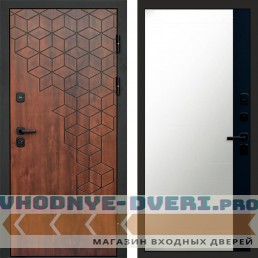 Дверь Termo Door Спейс дуб Зеркало фацет Черный кварц