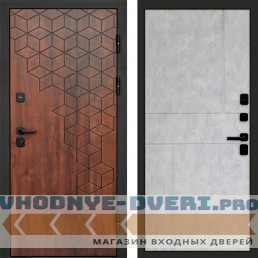 Входная дверь Спейс дуб Горизонт бетон светлый