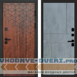 Входная дверь Спейс дуб Горизонт бетон темный