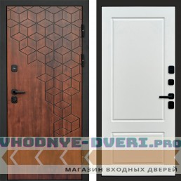 Дверь входная Termo Door Спейс дуб Марсель Белый софт