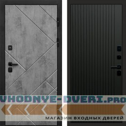 Termo Door Стоун Бетон Flat Черный кварц