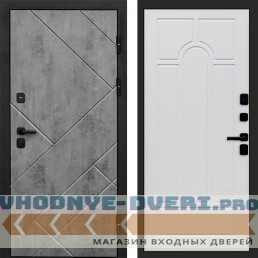 Входная дверь Стоун Бетон Арка белое дерево