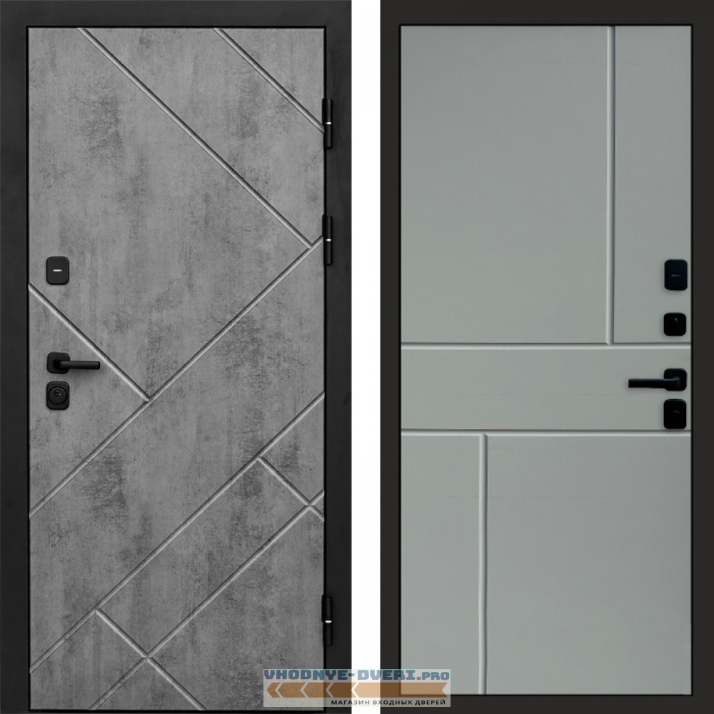 Дверь Termo Door Стоун Бетон Горизонт Grey софт