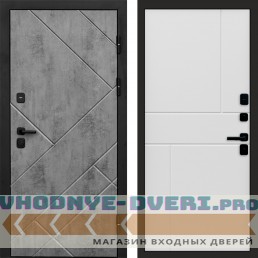 Входная дверь Стоун Бетон Горизонт белый