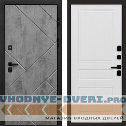 Входная дверь Стоун Бетон Классика белое дерево
