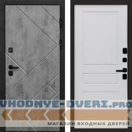 Входная дверь Стоун Бетон Классика Белый матовый