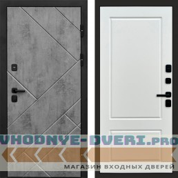 Дверь входная Termo Door Стоун Бетон Марсель Белый софт