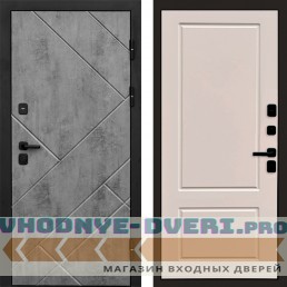 Дверь входная Termo Door Стоун Бетон Марсель Слоновая кость