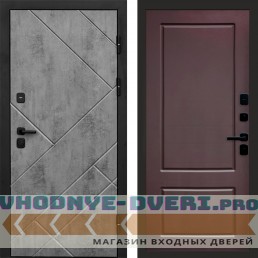 Дверь входная Termo Door Стоун Бетон Марсель Шоколад