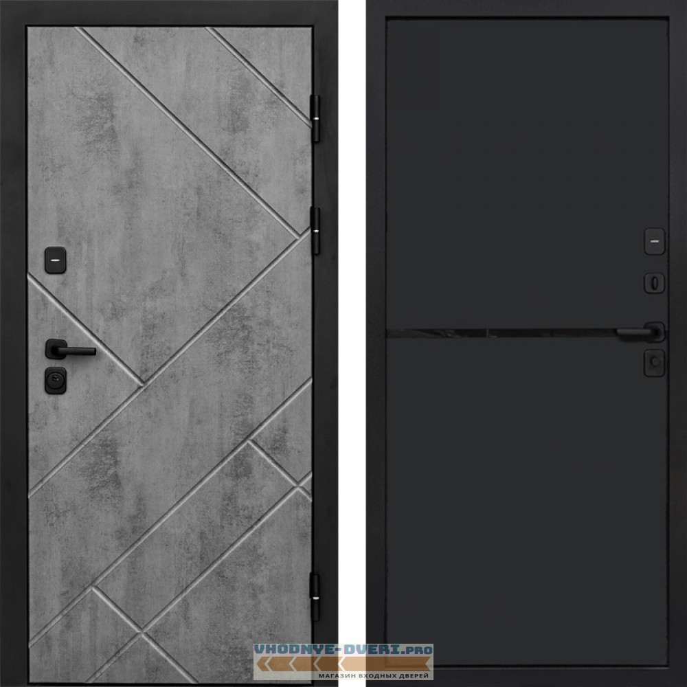 Дверь Termo Door Стоун Бетон Нео Black