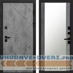 Дверь Termo Door Стоун Бетон Зеркало 27 Бетон темный