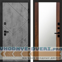 Дверь Termo Door Стоун Бетон Зеркало 27 Дуб