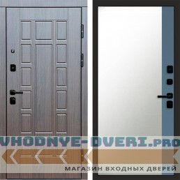 Входная дверь Виргиния Венге Зеркало фацет Grey софт