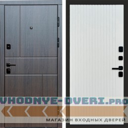 Дверь Termo Door Вертикаль венге Flat Белый софт