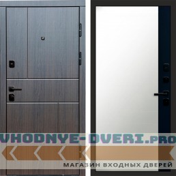 Дверь Termo Door Вертикаль венге Зеркало фацет Черный кварц