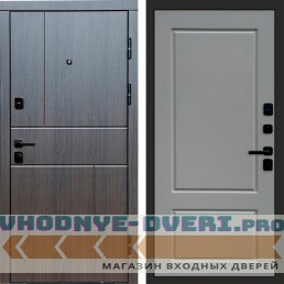 Дверь входная Termo Door Вертикаль венге Марсель Grey софт