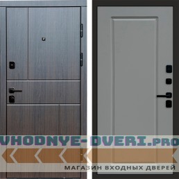 Входная дверь Вертикаль венге Гранд Grey софт