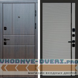 Входная дверь Вертикаль венге Porte Grey софт