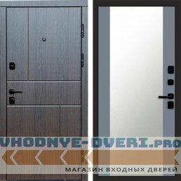 Входная дверь Вертикаль венге Зеркало 27 Grey Софт