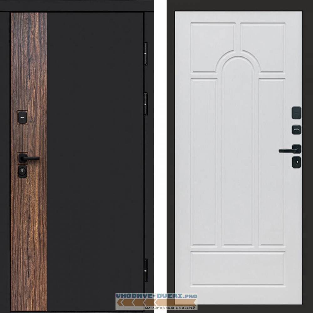 Входная дверь Тор Арка белое дерево