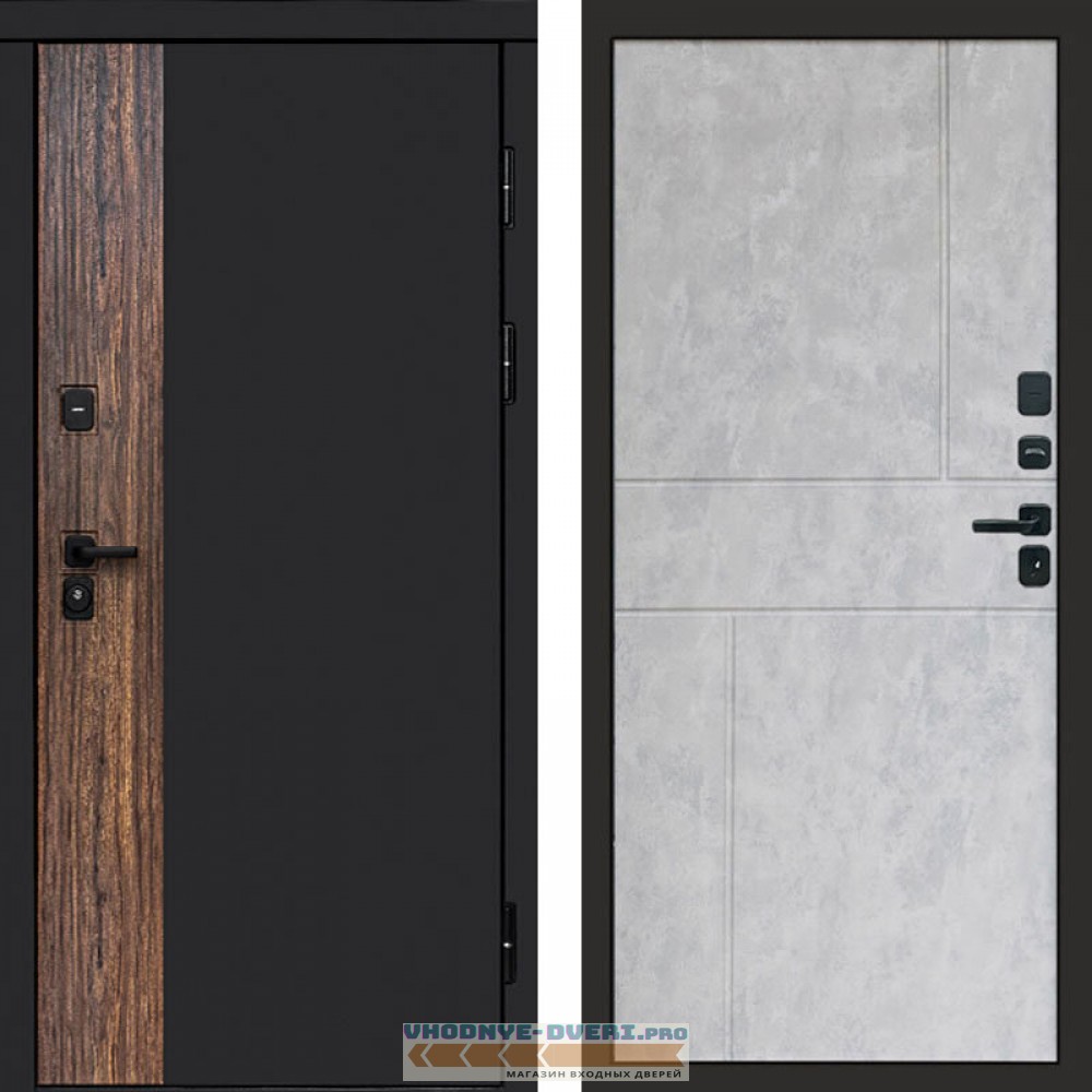 Входная дверь Тор Горизонт бетон светлый