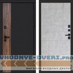 Входная дверь Тор Горизонт бетон светлый