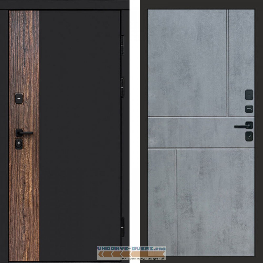 Входная дверь Тор Горизонт бетон темный