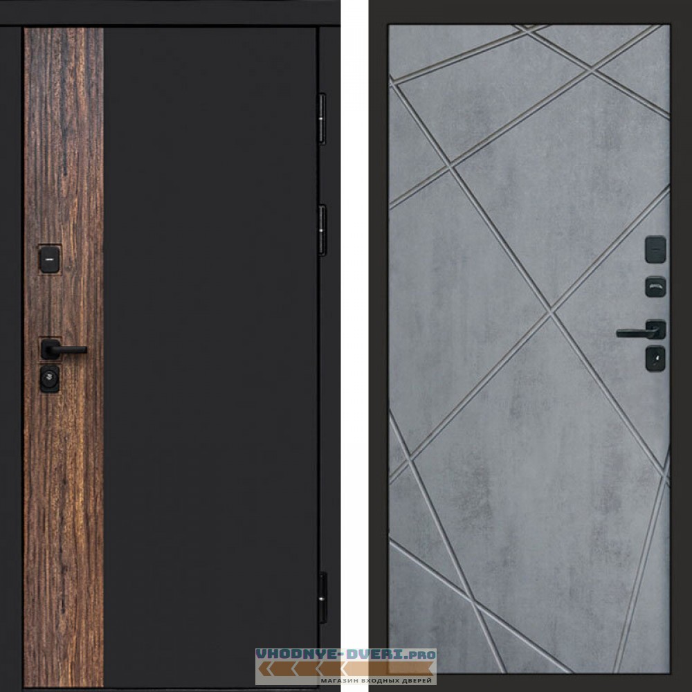 Входная дверь Тор Лучи бетон темный