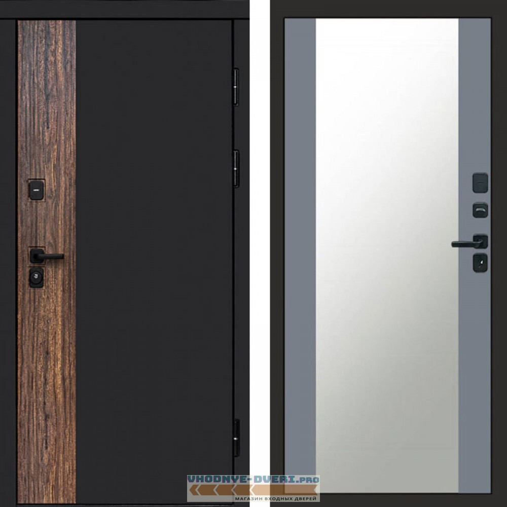 Входная дверь Тор Зеркало grey софт