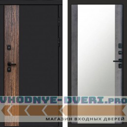 Входная дверь Тор Зеркало бетон темный
