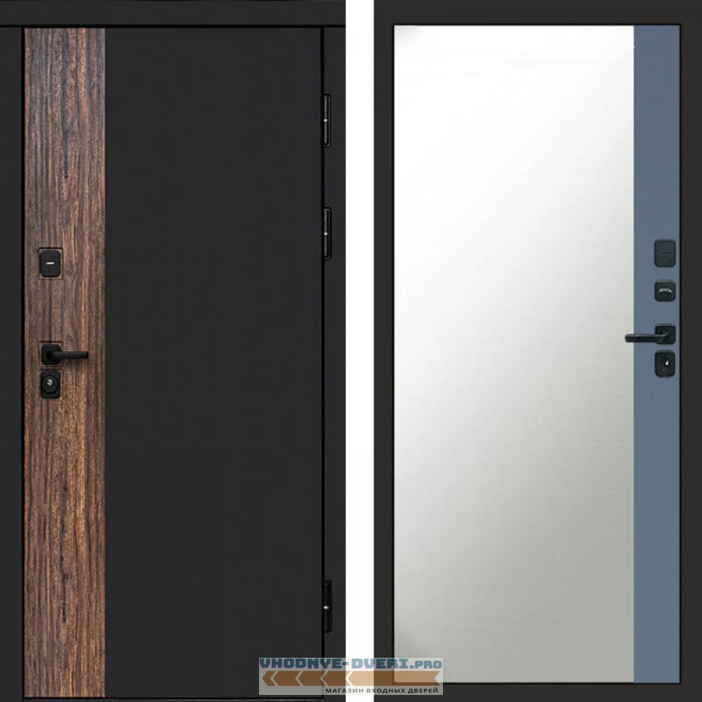 Входная дверь Тор Зеркало фацет grey софт