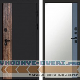 Входная дверь Тор Зеркало фацет grey софт