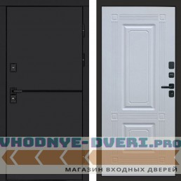 Входная дверь Тренд black Мадрид белый софт