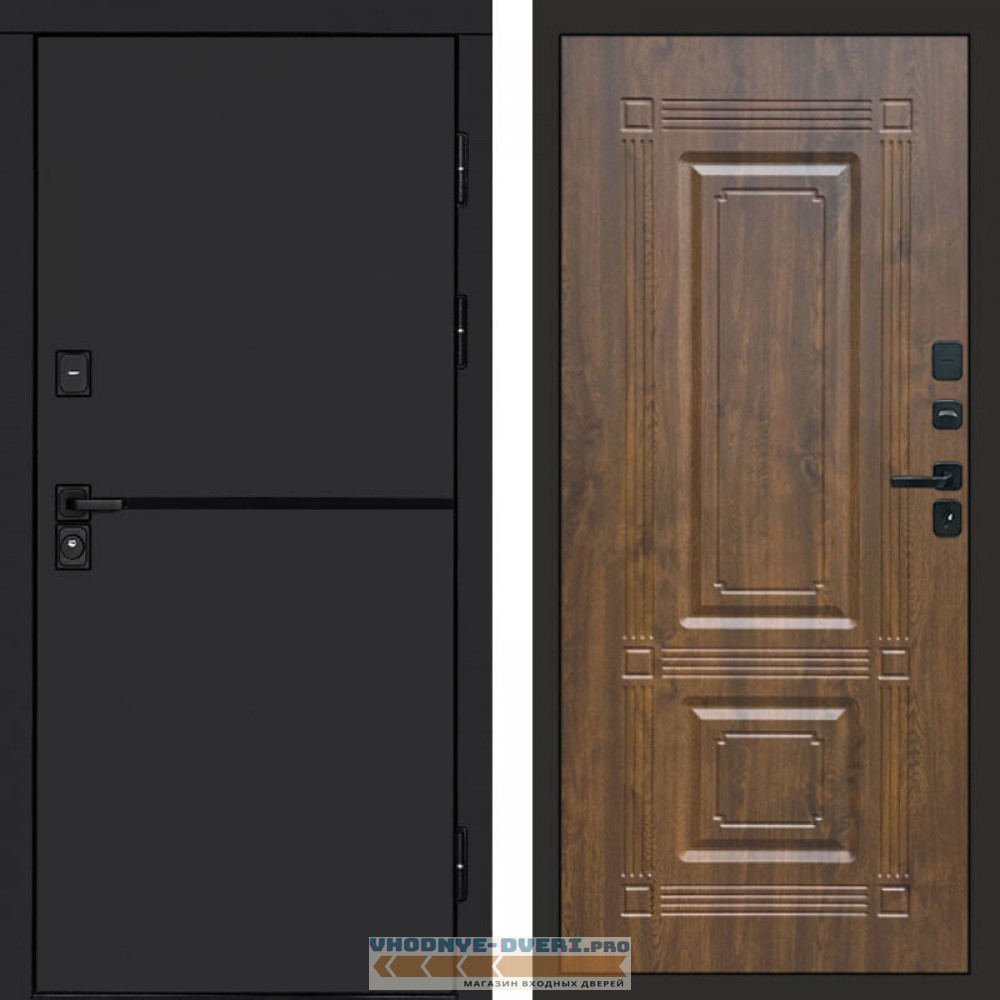 Входная дверь Тренд black Мадрид дуб