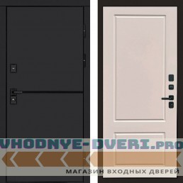 Входная дверь Тренд black Марсель слоновая кость